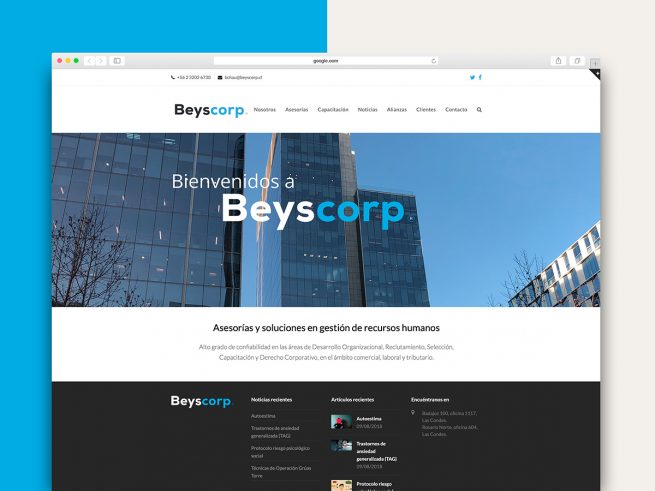 Beyscorp - Sitio web