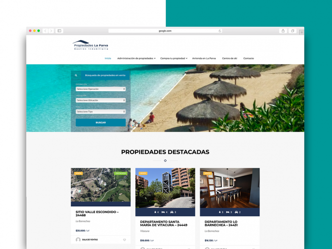 La Parva Propiedades - Sitio web